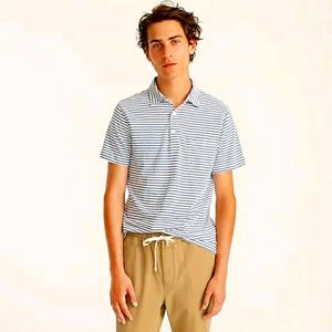 J. Crew Slub Jersey Striped Polo- Size XL